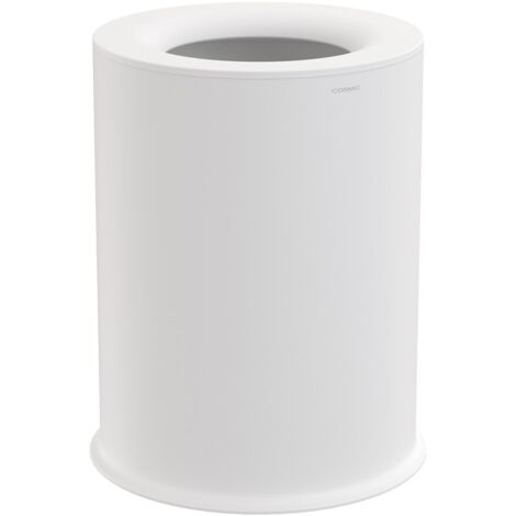 COSMIC Bathroom Bin, 5L, Easy Bag Fixing, White Stainless steel Geyser Collection