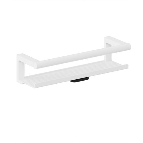 COSMIC Bathroom Shelf, Organizer, Glass Wiper Matt White Architect S+ Collection