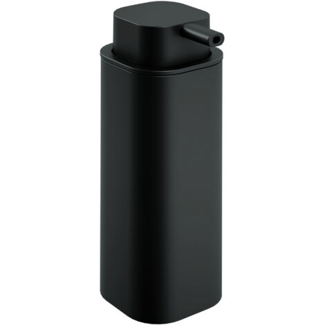 COSMIC Distributeur de Savon NEA, Acier Inoxydable, 370 ml, Carré, Sans Fixation. Couleur Noir Mat