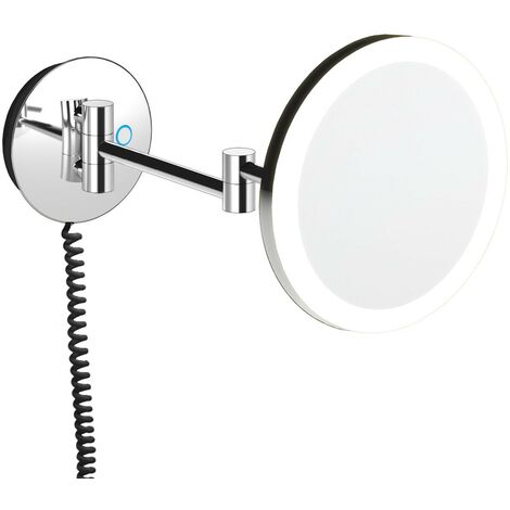 COSMIC Essentials miroir grossissant miroir maquillage chrome murale (LED)(X5)(4.5W 100-240V)