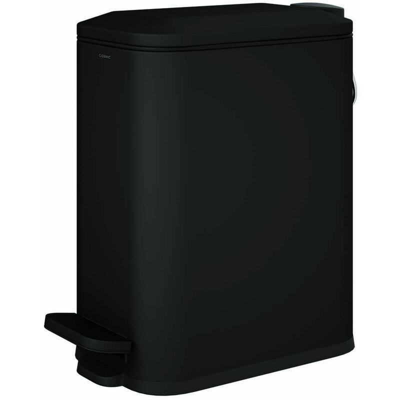 Cosmic - Essentials poubelle de salle de bain noir autoportant (5L)
