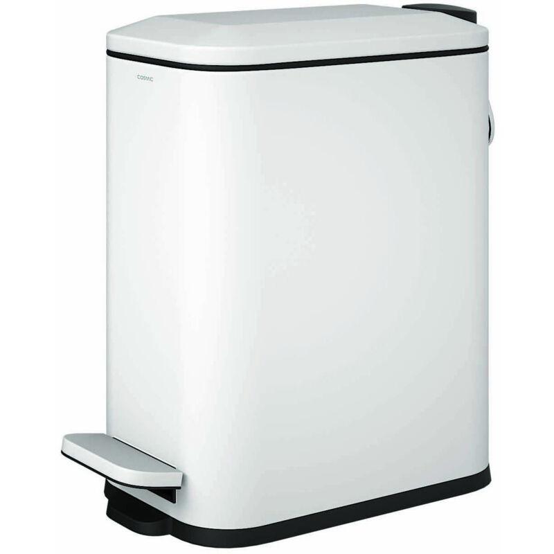 Essentials poubelle de salle de bain blanc autoportant (5L) - Cosmic