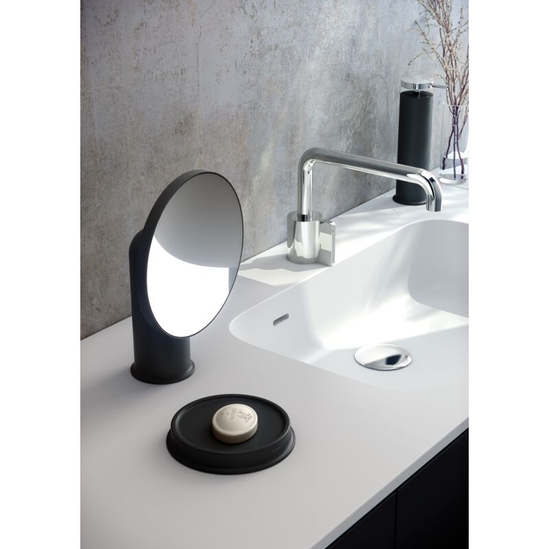 Geyser porte-savon noir mat à poser sur plan - Cosmic