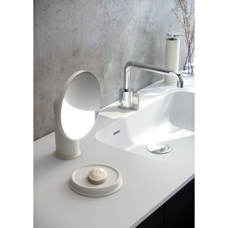 Geyser porte-savon blanc mat à poser sur plan - Cosmic