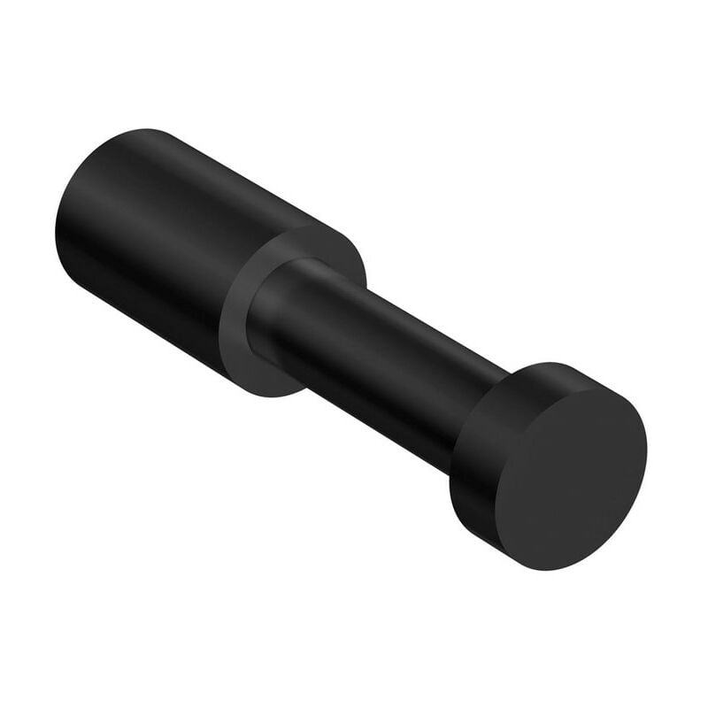 Logic patère de salle de bain crochet de salle de bain noir mat murale seulement vissé (40 cm) - Cosmic