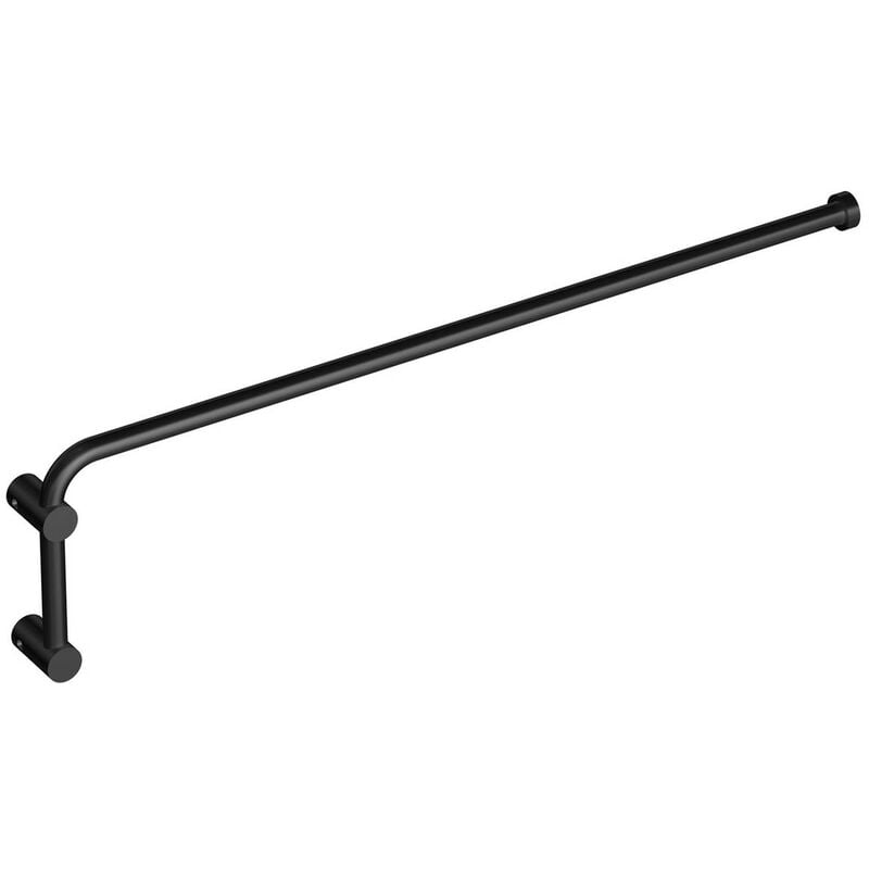 COSMIC Logic porte-serviette de salle de bain barre de serviette noir mat murale seulement vissé (20CM)