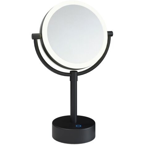 COSMIC Magnifying Mirror X1/X5 Swivel LED light Matt Black Architect Collection
