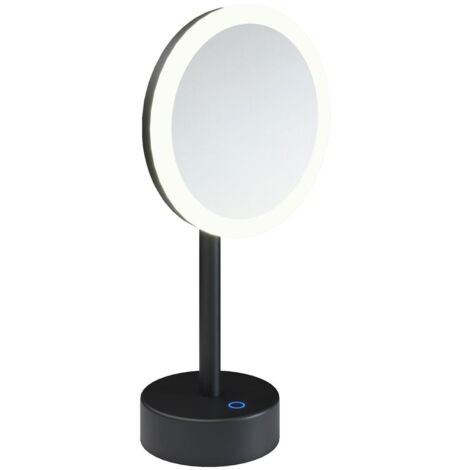 COSMIC Magnifying Mirror X5 LED light Matt Black USB Port Architect Collection