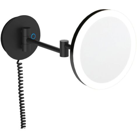 COSMIC Mirror Wall Mounted, X5, Adjustable LED, Matt Black, Architect Collection