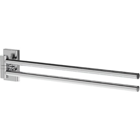 COSMIC Next porte-serviette de salle de bain barre de serviette chrome murale avec vis ou adhésif (60CM)