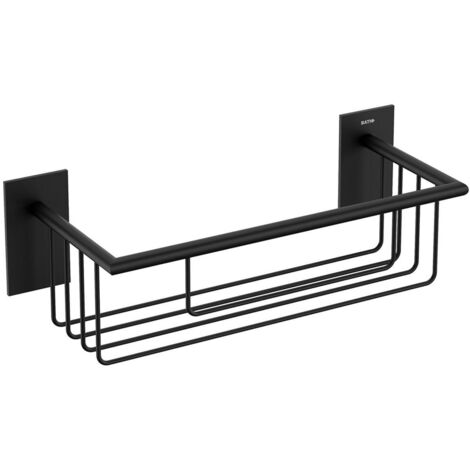 COSMIC Shower Caddy, Shower Basket 30cm Self-adhesive Black Stick Collection