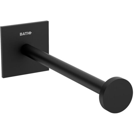 COSMIC Single Arm Toilet roll holder, Self-adhesive, Black, Stick Collection