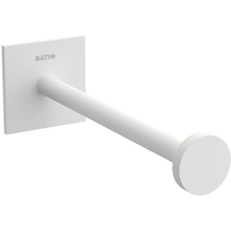COSMIC Single Arm Toilet roll holder, Self-adhesive, White, Stick Collection