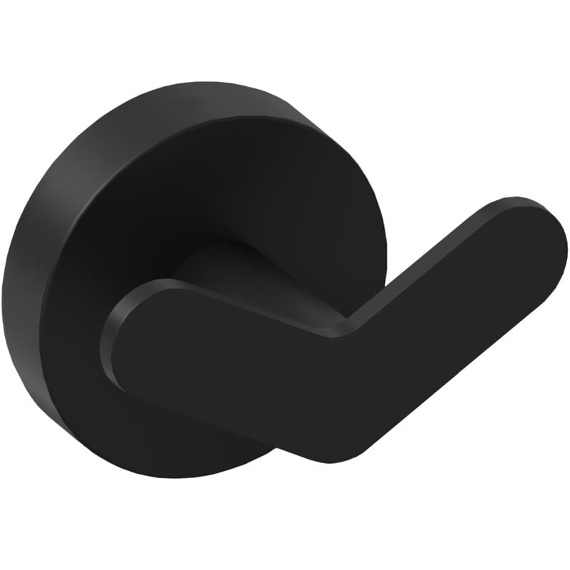 Start patère de salle de bain crochet de salle de bain noir mat murale seulement vissé (10 cm) - Cosmic