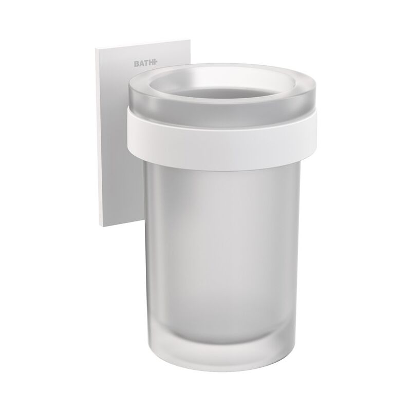 Cosmic Bathroom Tumbler Toothbrush Holder Matt White Stick