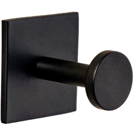 COSMIC Towel Hook, Robe Hook, Coat Hook, Self-adhesive, Black, Stick Collection