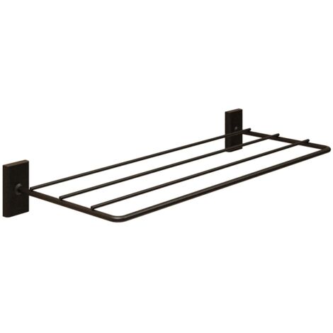 COSMIC Towel Rack, Screw-in or Self-adhesive, Matt Black, NEXT Collection