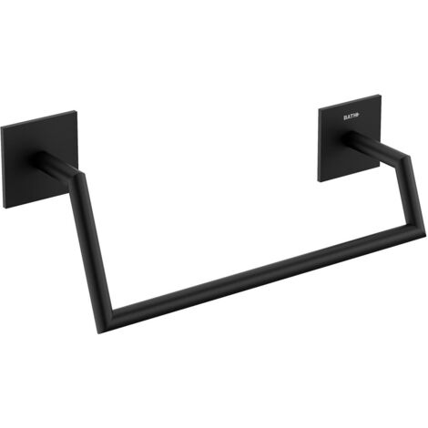 COSMIC Towel Rail, 25cm, Self-adhesive, Black, Asymmetrical, Stick Collection