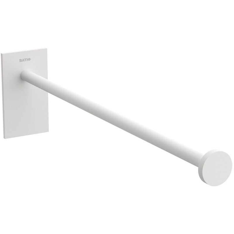 Towel Rail Bathroom Towel Bar Stick Matt White (31cm) - Cosmic