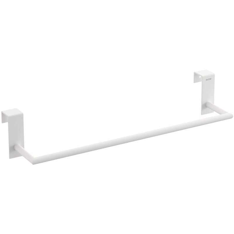 Towel Rail Bathroom Towel Bar Stick Matt White (38cm) - Cosmic