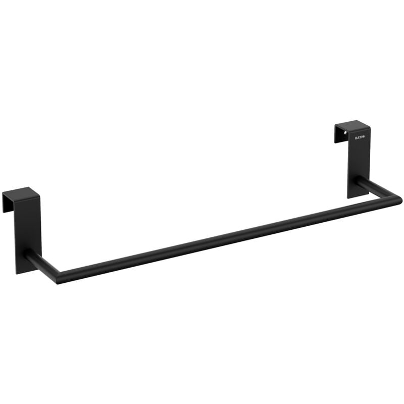 Towel Rail Bathroom Towel Bar Stick Matt Black (38cm) - Cosmic