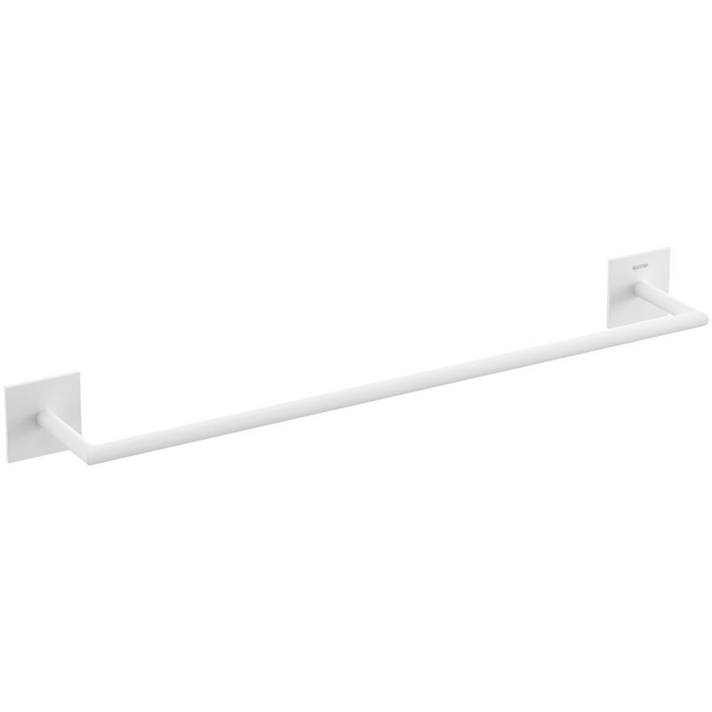 Towel Rail Bathroom Towel Bar Stick Matt White (45cm) - Cosmic