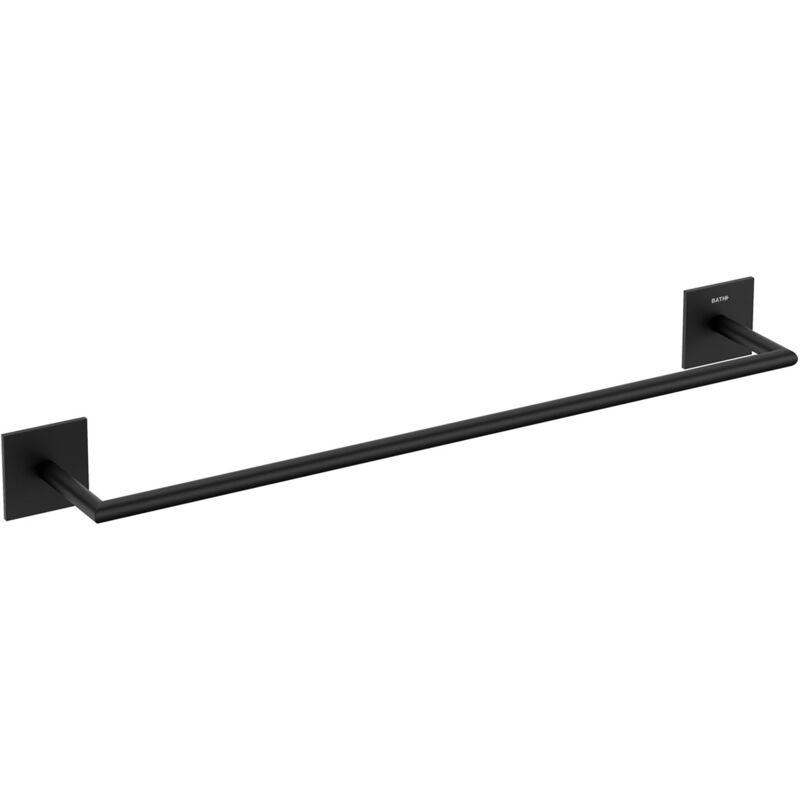 Towel Rail Bathroom Towel Bar Stick Matt Black (45cm) - Cosmic