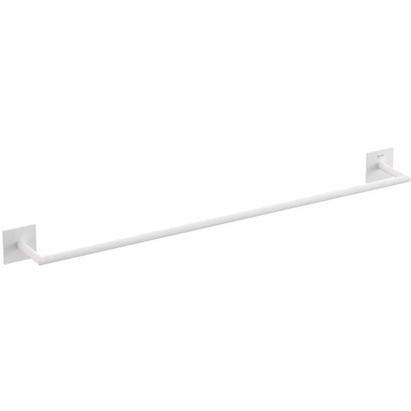 Towel Rail Bathroom Towel Bar Stick Matt White (60cm) - Cosmic