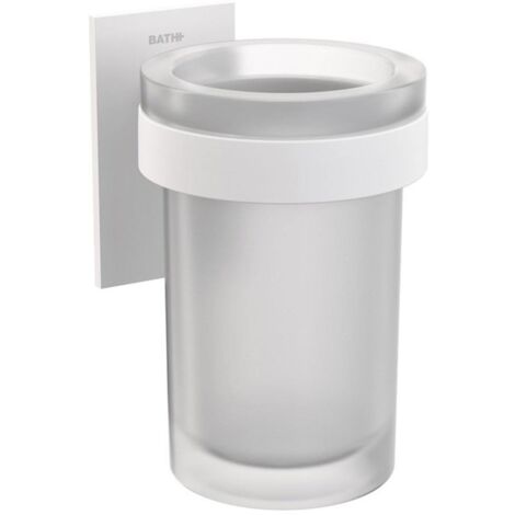 COSMIC Wall-Mounted Toothbrush Holder, Self-adhesive, White, Stick Collection