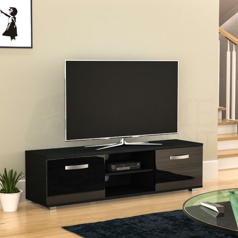 Floating Wall Unit 140cm & 180cm#Grey 140cm High Gloss TV Stand Cabinet RGB LED Lights 