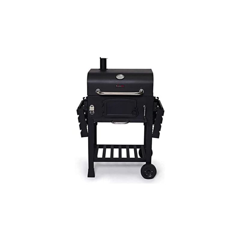 CosmoGrill Outdoor XL Smoker Barbecue Charcoal Portable BBQ Grill Garden - Black