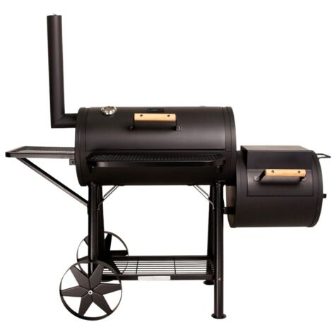 CosmoGrill Smoker 90KG XXL Barbecue with Temperature Gauge & Charcoal Barrel