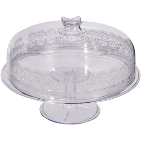 Cosmoplast HomeSweetHome Alzata con Coperchio Bianca cm28, 28x28x21 cm