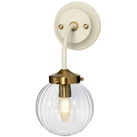 Cosmos Retro 1 Light Wandleuchte Globe Glasschirm