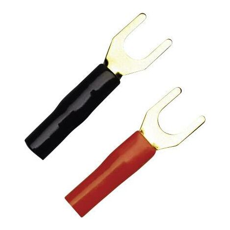 COSSE À FOURCHE 2.5 MM² PARTIELLEMENT ISOLÉ NOIR, ROUGE 10 PC(S) SONSTIGE