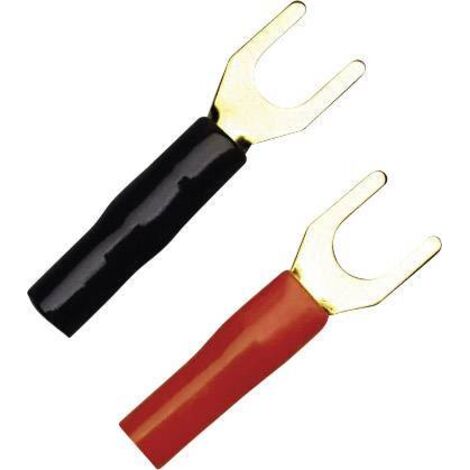 COSSE À FOURCHE 2.5 MM² PARTIELLEMENT ISOLÉ NOIR, ROUGE 10 PC(S) SONSTIGE
