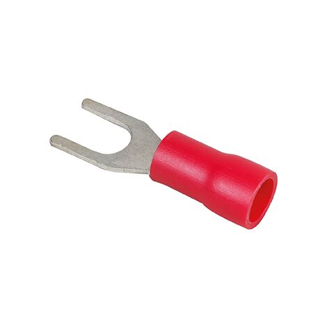 Cosse à fourche - Section du câble de 0.5 à 1.5 mm - Diamètre vis 3 mm - Rouge