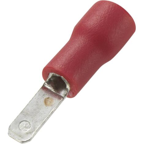 Cosse à languette mâle 2.8 x 0.5 mm TRU COMPONENTS MDD1.25-110(5) 736753 180 ° partiellement isolé rouge 100 pc(s)