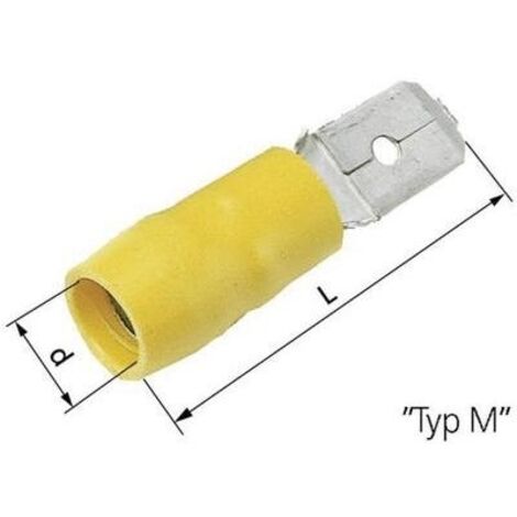Cosse à languette mâle 6.3 x 0.8 mm LAPP L-RA 63 M 63103010 180 ° partiellement isolé rouge 100 pc(s)