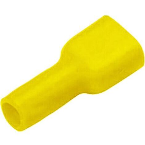 Cosse à languette mâle 6.3 x 0.8 mm Vogt Verbindungstechnik 3972S 180 ° entièrement isolé jaune 1 pc(s) D28089