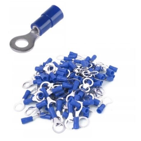 Cosse à œil isolée 2,5/4 bleue (100 pièces)