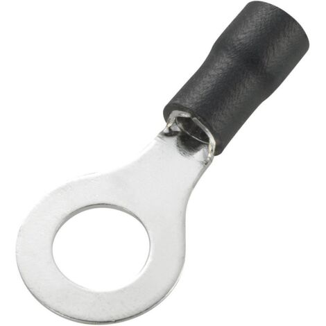 COSSE À OEILLET TRU COMPONENTS 738350 SECTION MAX: 4 MM² Ø DU TROU: 8.4 MM PARTIELLEMENT ISOLÉ NOIR 50 PC(S)