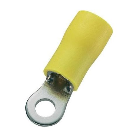 COSSE À OEILLET TRU COMPONENTS 738406 SECTION MAX: 6 MM² Ø DU TROU: 10.5 MM PARTIELLEMENT ISOLÉ JAUNE 50 PC(S)