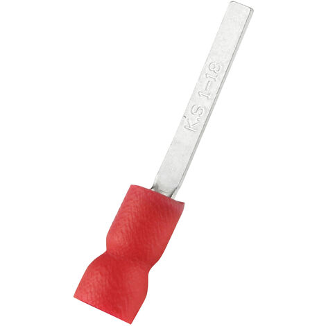 Cosse à sertir type languette, 3mm x 0.75mm, Rouge 16AWG 1.5mm²
