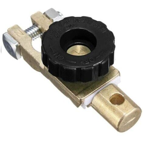 Cosse Batterie 12V 24V Coupe Circuit Batterie Voiture Déconnexion Isolateur de Commutateur Borne avec Bouton Noir pour Voiture
