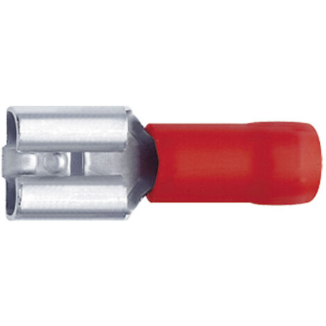 Cosse clip 2.8 mm x 0.5 mm Klauke 8201 180 ° partiellement isolé rouge 1 pc(s)