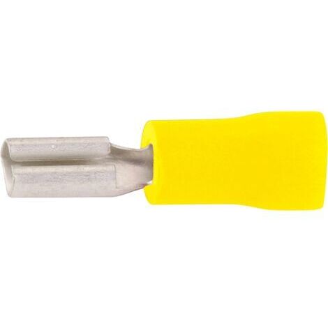 Cosse clip 2.8 mm x 0.5 mm Vogt Verbindungstechnik 389805 180 ° partiellement isolé jaune 1 pc(s) D24744