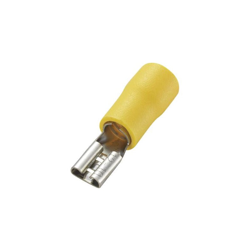 Tru Components - cosse clip 4.8 mm x 0.5 mm FDD5.5-187 180 ° partiellement isolé jaune 50 pc(s) 1572191