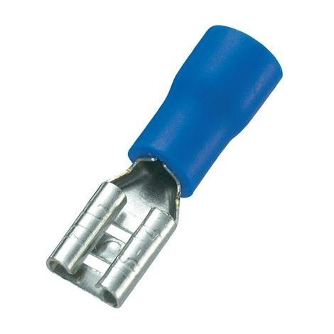 COSSE CLIP 4.8 MM X 0.8 MM TRU COMPONENTS FDD2-187(8) 745180 1.5 MM² 2.5 MM² PARTIELLEMENT ISOLÉ BLEU 100 PC(S)
