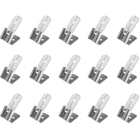 Cosse clip 6.3 mm x 0.8 mm 852105 avec derivation 180 non isole metal 15 pc(s)
